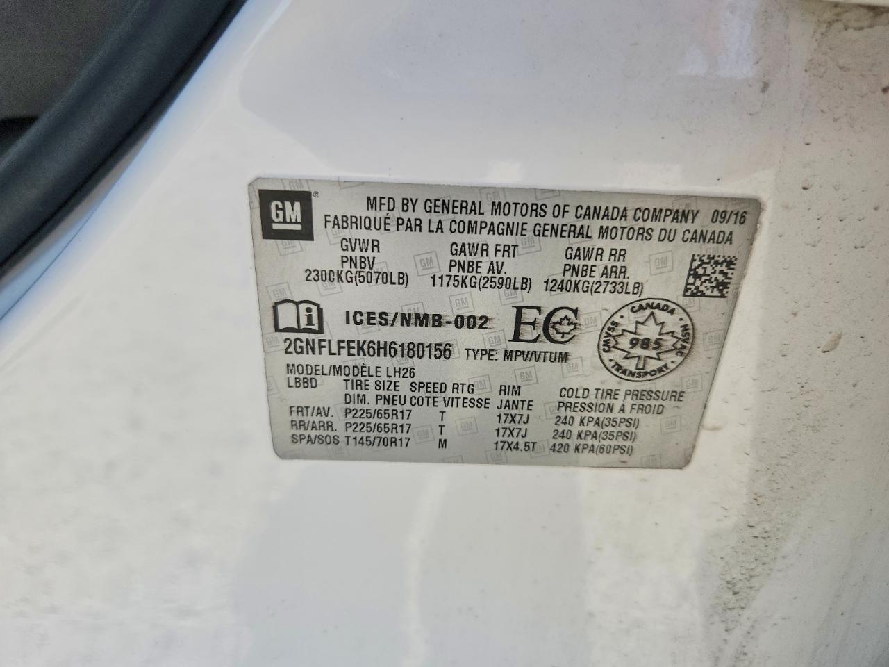 Chevrolet Equinox Lt