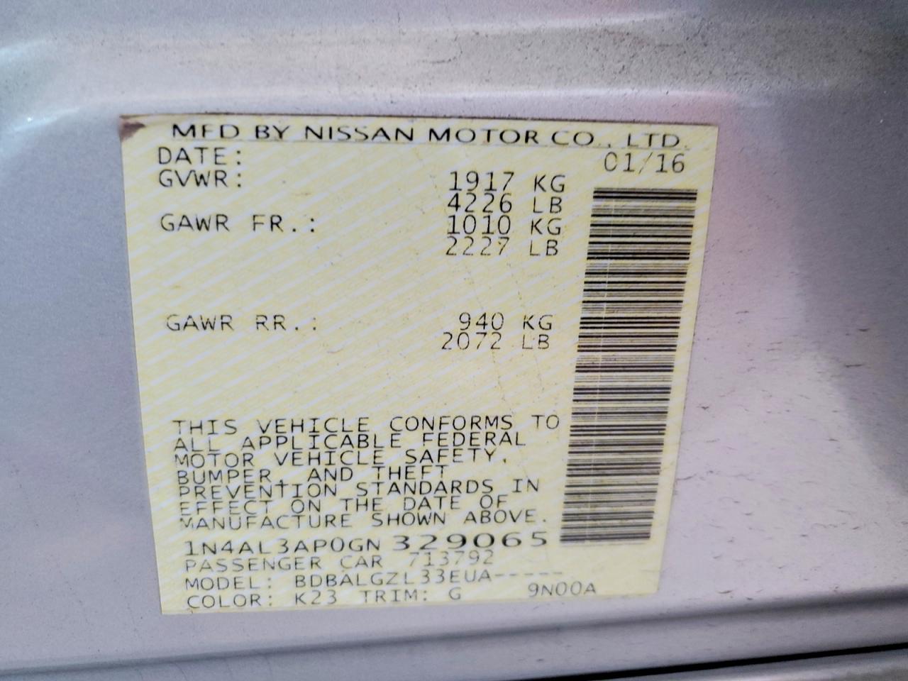 Nissan Altima 2.5 S