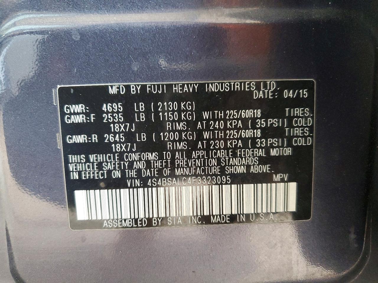 Subaru Outback 2.5i Limited