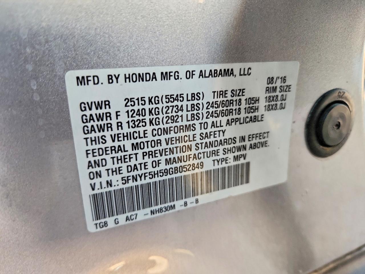 Honda Pilot Exl