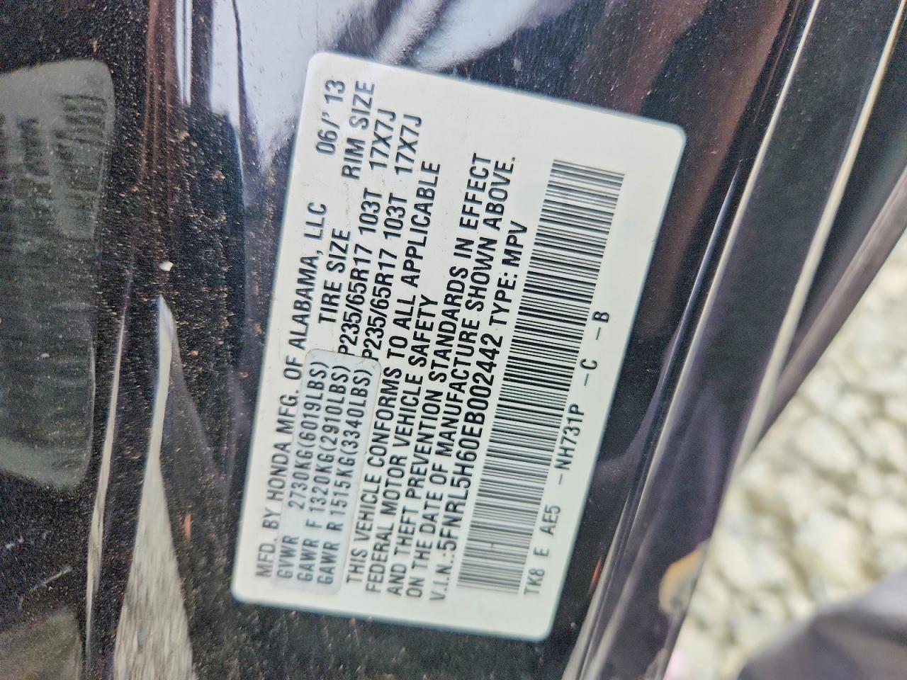 Honda Odyssey Exl