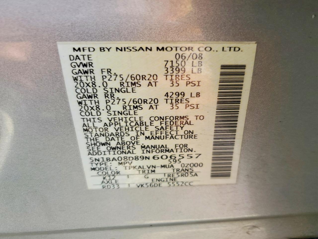 Nissan Armada Se Ffv