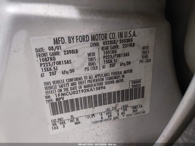Ford Escape Xls