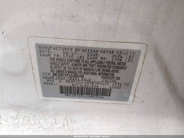 Nissan Versa 1.6 S+