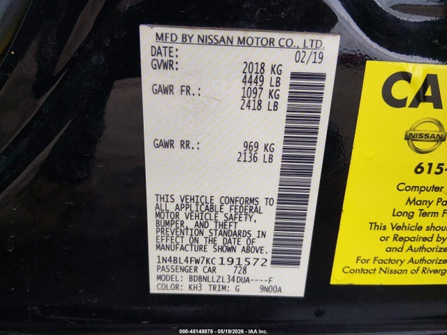 Nissan Altima 2.5 Platinum