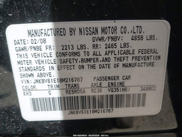 INFINITI G35 Journey