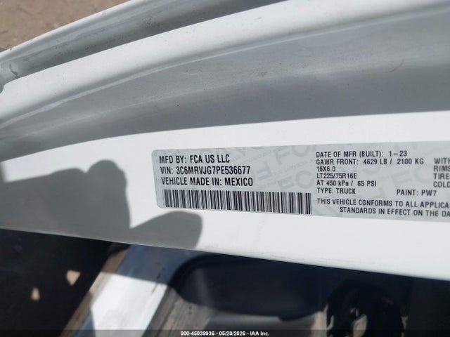 Ram Promaster Cargo Van High Roof 159 Wb Ext
