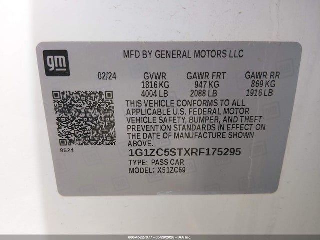Chevrolet Malibu Fwd 1fl