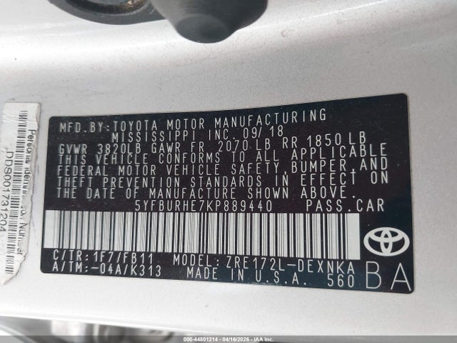 Toyota Corolla Le