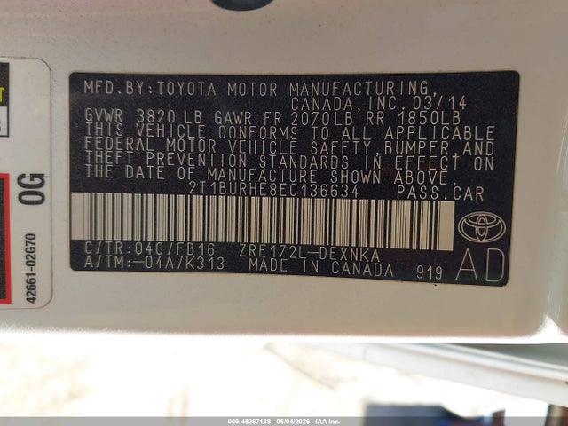 Toyota Corolla Le