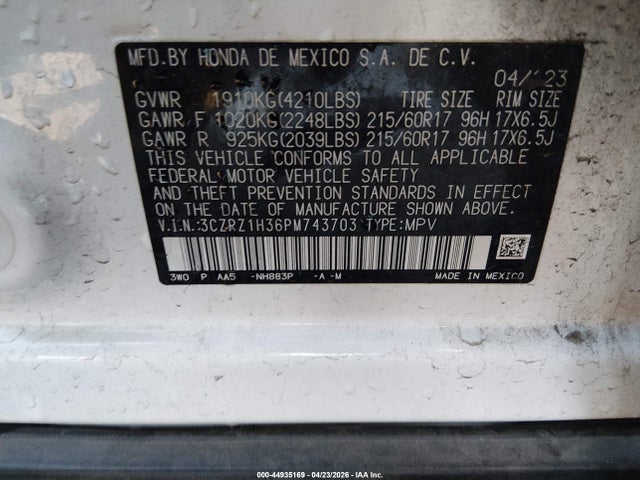 Honda HR-V 2wd Lx