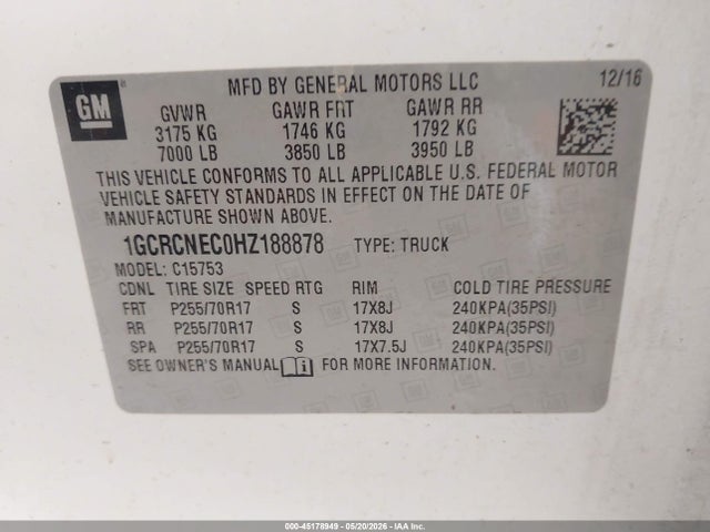 Chevrolet Silverado 1500 Wt