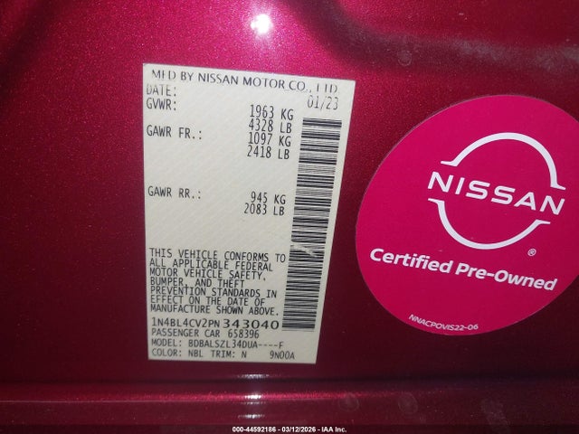 Nissan Altima Sr Fwd