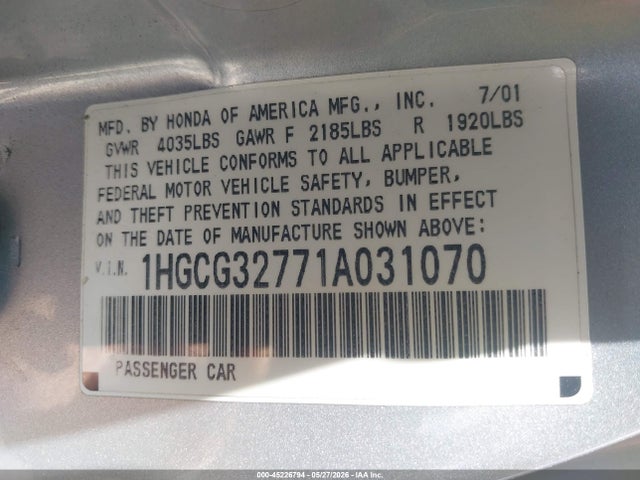 Honda Accord 2.3 Ex