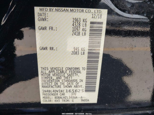 Nissan Altima 2.5 Sv