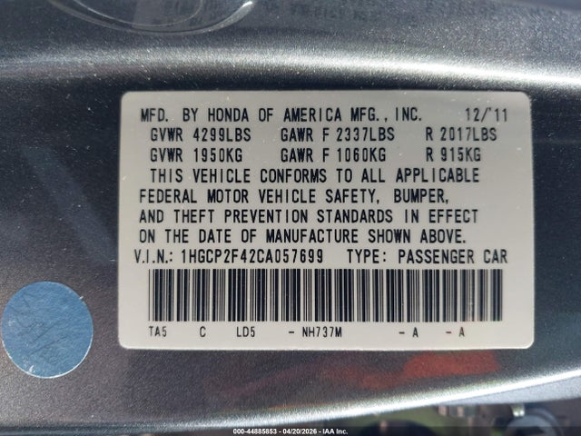 Honda Accord 2.4 Lx-p