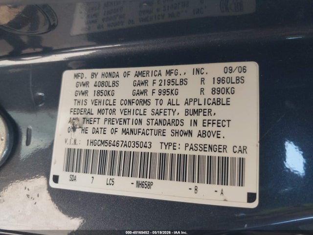 Honda Accord 2.4 Lx