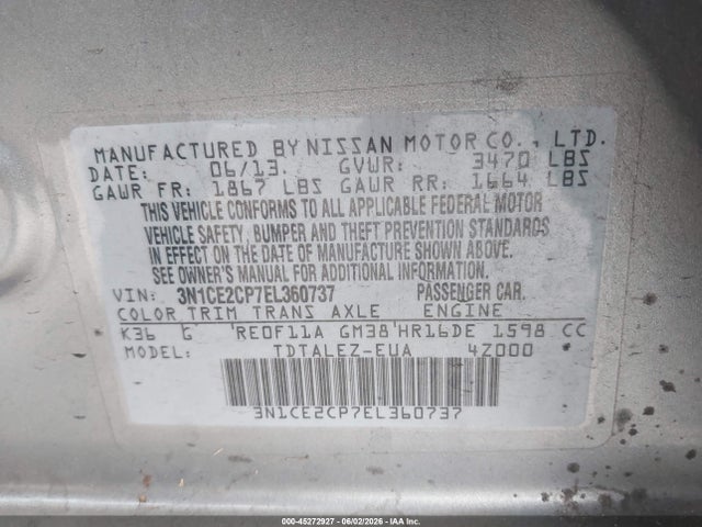 Nissan Versa Sv