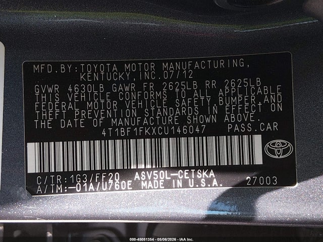 Toyota Camry Se