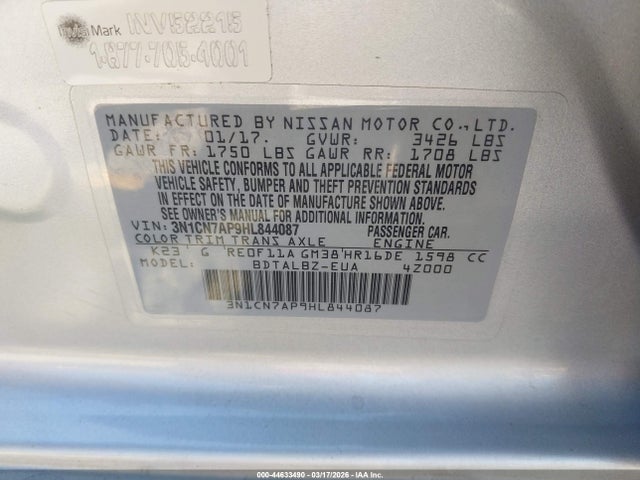Nissan Versa 1.6 Sv