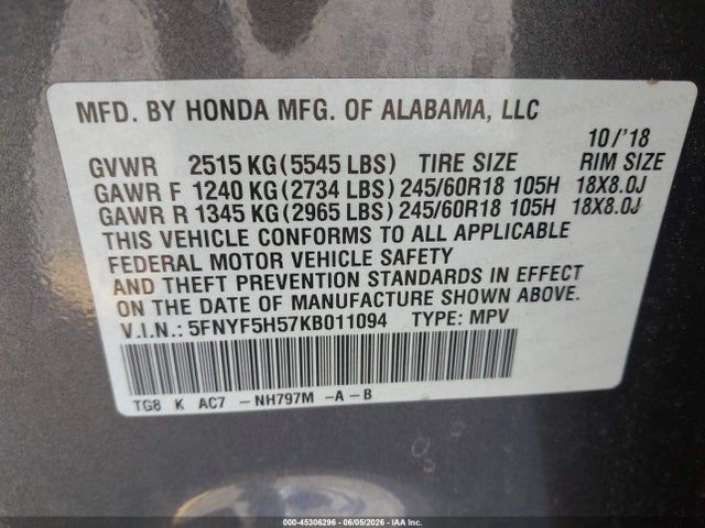 Honda Pilot Ex-l