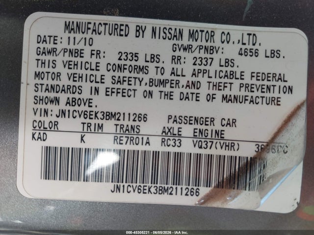 INFINITI G37 Journey