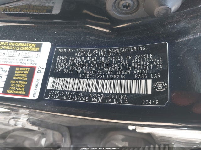 Toyota Camry Se