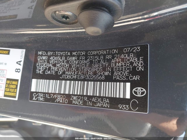 Toyota Corolla Hybrid Le