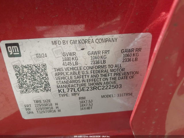 Chevrolet Trax Fwd 1rs