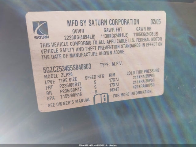 Saturn Vue V6