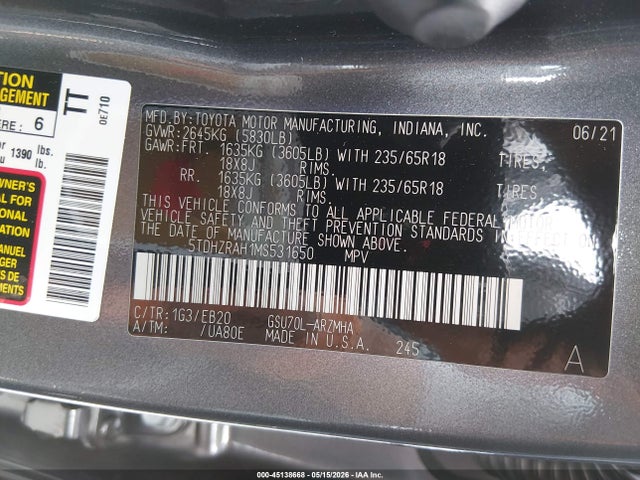Toyota Highlander Xle