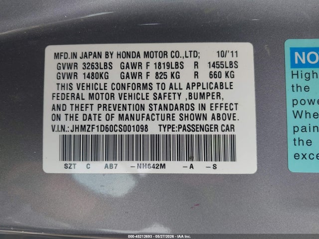 Honda CR-Z Ex