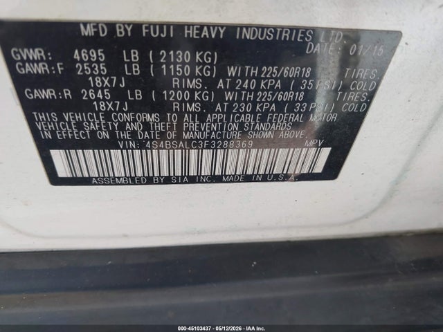 Subaru Outback 2.5i Limited