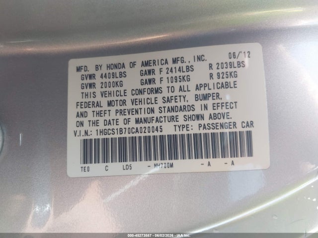 Honda Accord 2.4 Ex