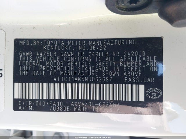 Toyota Camry Le
