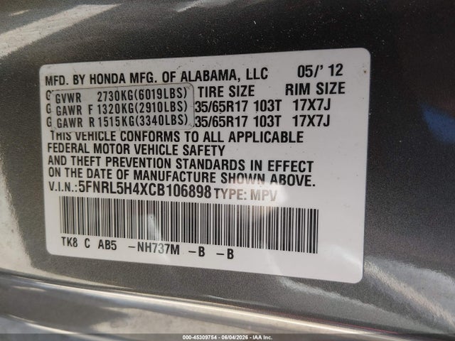Honda Odyssey Ex