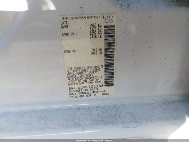 Nissan Altima Sr Fwd