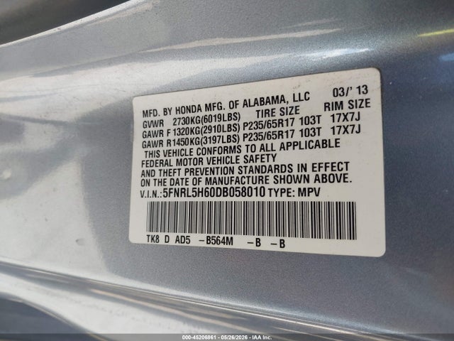 Honda Odyssey Ex-l