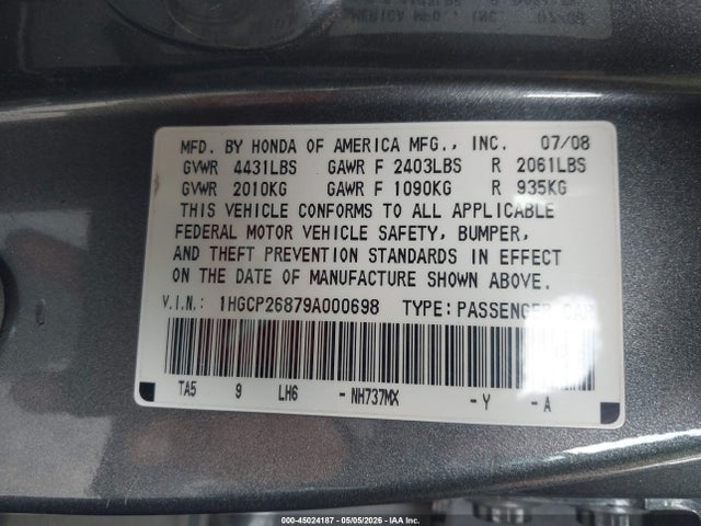 Honda Accord 2.4 Ex-l