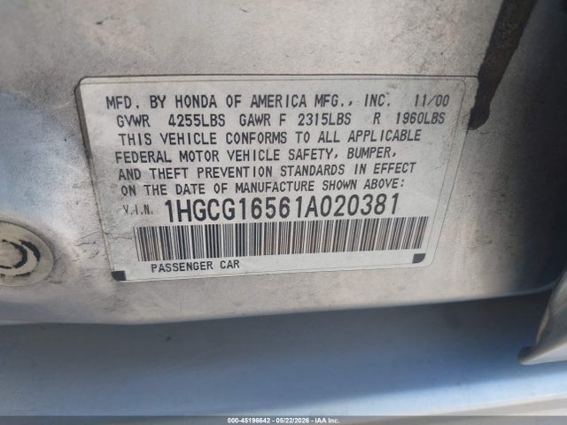 Honda Accord 3.0 Ex