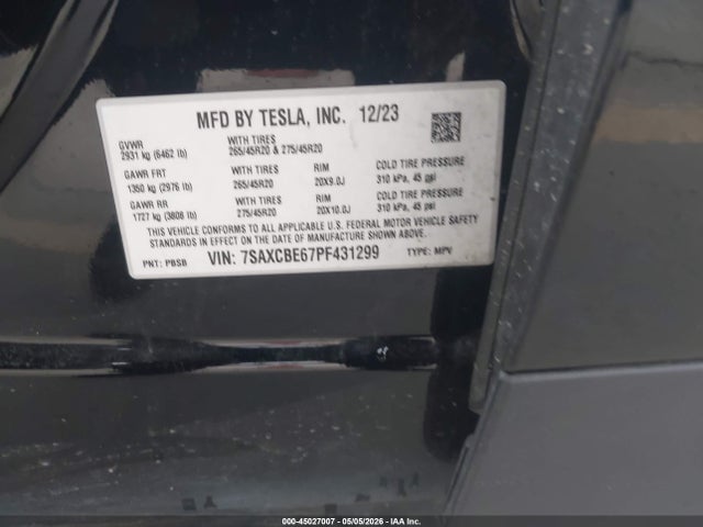 Tesla Model X Plaid Tri Motor All-wheel Drive