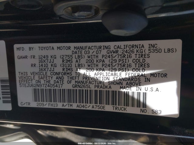 Toyota Tacoma Prerunner V6