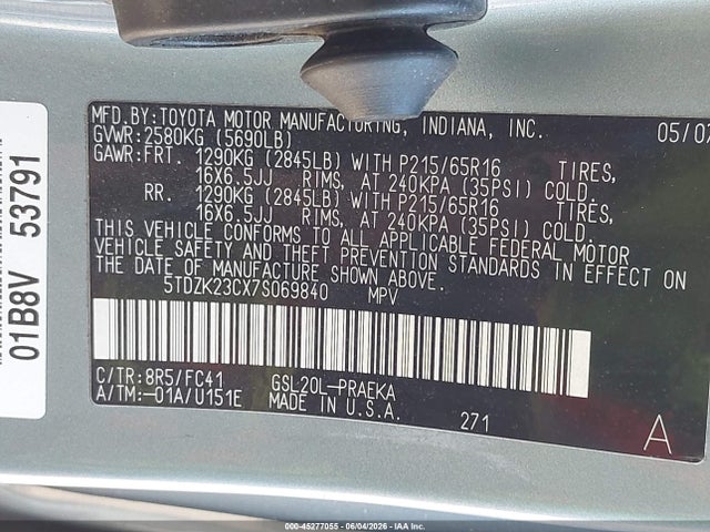 Toyota Sienna Le