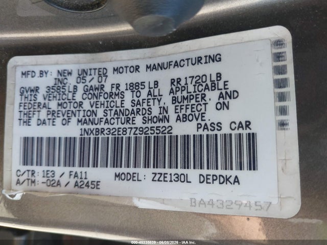 Toyota Corolla Ce