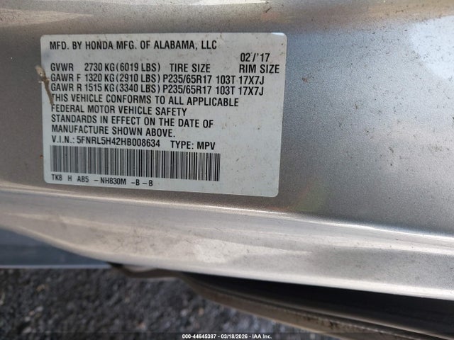 Honda Odyssey Ex