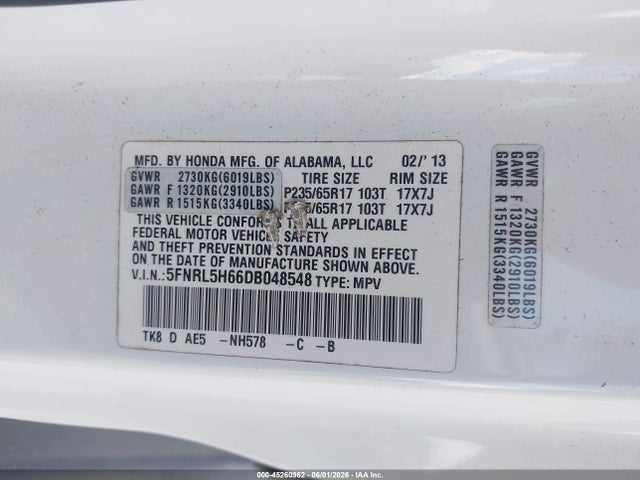 Honda Odyssey Ex-l