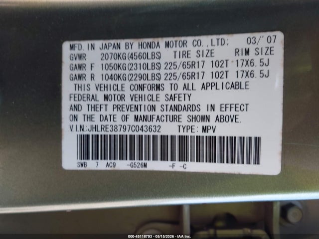 Honda CR-V Ex-l