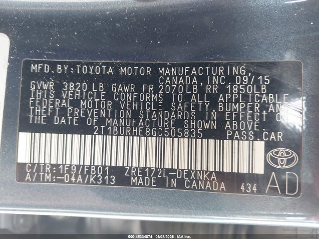 Toyota Corolla Le