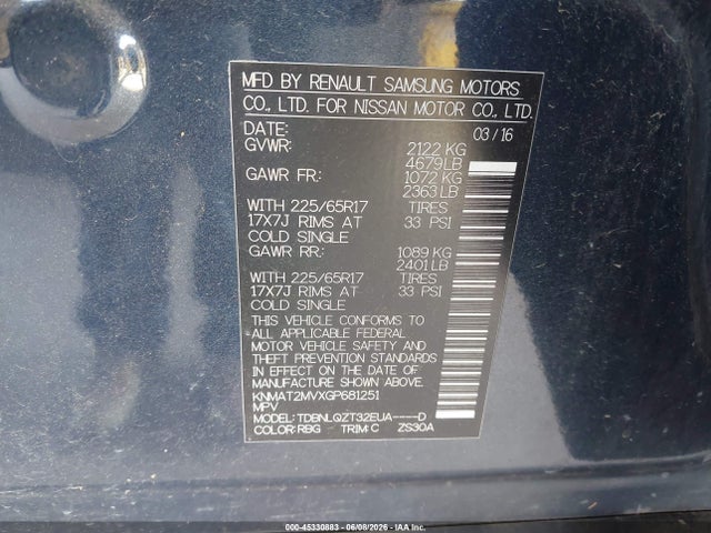 Nissan Rogue Sv