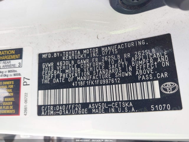 Toyota Camry Se